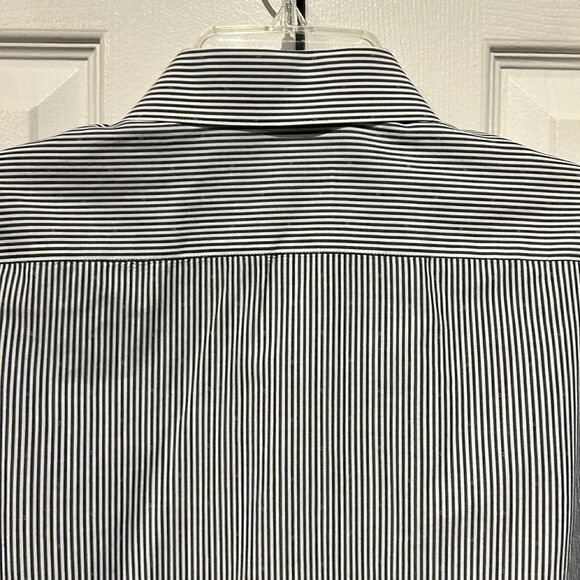 DKNY Men’s Blue and White Striped‎ Long Sleeve Button Down Shirt Size 16.5 - Picture 6 of 12